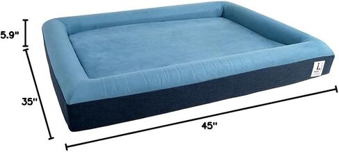 ibiyaya - Orthopedic Bed for Small Dogs - Dog Sofa Bed Small, Supportive Foam Pet Couch with Removable Washable Cover, Waterproof Lining and Nonskid Bottom - Brick Red in Kuwait