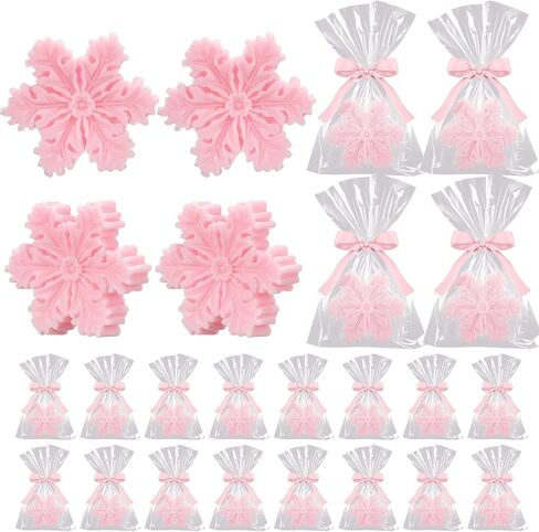 Demissle 20 Pcs Christmas Soaps Gift Snowflakes Handmade Soap with Scented Christmas Stocking Stuffers for Christmas Wedding Birthdays (Blue) in Kuwait