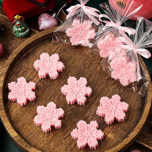 Demissle 20 Pcs Christmas Soaps Gift Snowflakes Handmade Soap with Scented Christmas Stocking Stuffers for Christmas Wedding Birthdays (Blue) in Kuwait