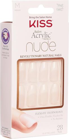 Kiss Salon Acrylic Nude Nails, KAN03, 28 Count in Saudi Arabia