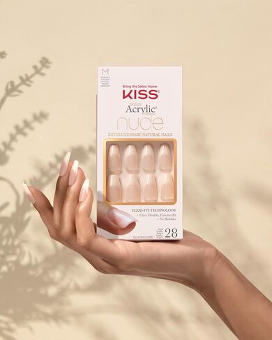 Kiss Salon Acrylic Nude Nails, KAN03, 28 Count in Saudi Arabia