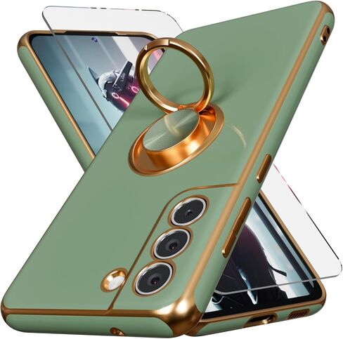حافظة لهاتف Galaxy A13 5G، + واقي شاشة، مع مسند مغناطيسي، حامل حلقة مدمج يدور 360 درجة، حافظة واقية ناعمة من مادة TPU مضادة للصدمات لهاتف Samsung Galaxy A13 5G، أرجواني in Saudi Arabia