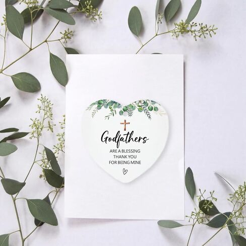 Godparent Gifts from Godchild Ornament Keepsake Sign Heart Plaque Baptism Gifts for Women Ornaments Gifts for Godparents 2024 Thank You for Being Mine Christmas Ornament in Saudi Arabia