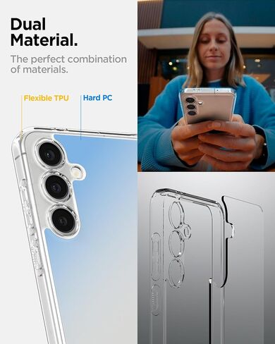 حافظة Spigen Ultra Hybrid مصممة لهاتف Galaxy S24 FE (2024) [مضادة للاصفرار]، شفافة كريستالية in Saudi Arabia