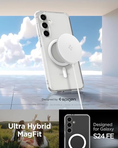 حافظة Spigen Ultra Hybrid مصممة لهاتف Galaxy S24 FE (2024) [مضادة للاصفرار]، شفافة كريستالية in Saudi Arabia
