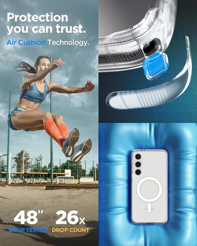 حافظة Spigen Ultra Hybrid مصممة لهاتف Galaxy S24 FE (2024) [مضادة للاصفرار]، شفافة كريستالية in Saudi Arabia