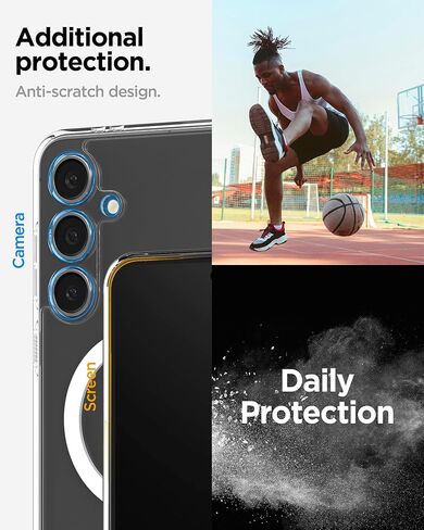 حافظة Spigen Ultra Hybrid مصممة لهاتف Galaxy S24 FE (2024) [مضادة للاصفرار]، شفافة كريستالية in Saudi Arabia