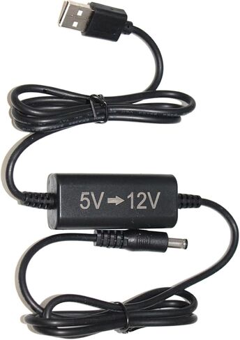 5V to 12V Step Up DC Converter,5V USB to 12V DC Step Up Cable - 5FT 1.2A Boost Voltage Transformer Power DC 5.5 * 2.1MM Converter,Compatible with Power Bank/CCTV System/Monitor/Camera/Speakers in Saudi Arabia