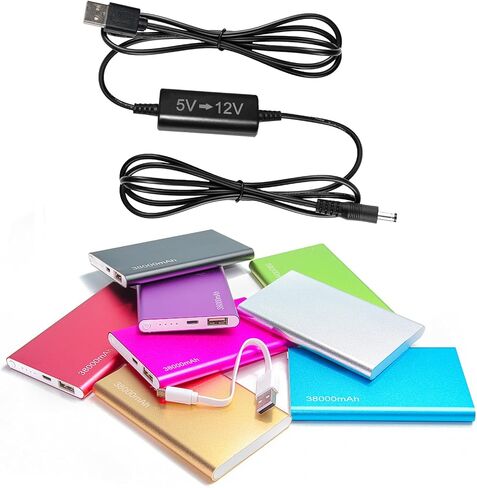 5V to 12V Step Up DC Converter,5V USB to 12V DC Step Up Cable - 5FT 1.2A Boost Voltage Transformer Power DC 5.5 * 2.1MM Converter,Compatible with Power Bank/CCTV System/Monitor/Camera/Speakers in Saudi Arabia