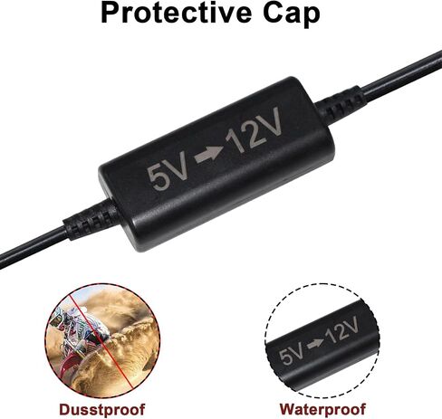 5V to 12V Step Up DC Converter,5V USB to 12V DC Step Up Cable - 5FT 1.2A Boost Voltage Transformer Power DC 5.5 * 2.1MM Converter,Compatible with Power Bank/CCTV System/Monitor/Camera/Speakers in Saudi Arabia