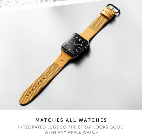 Native Union (حزام Re Classic لساعة Apple Watch – مواد نباتية – أجزاء صلبة من الفولاذ المقاوم للصدأ مع دعامة ناعمة in Kuwait