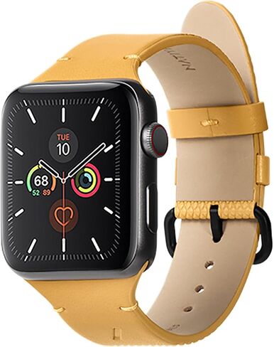 Native Union (حزام Re Classic لساعة Apple Watch – مواد نباتية – أجزاء صلبة من الفولاذ المقاوم للصدأ مع دعامة ناعمة in Kuwait
