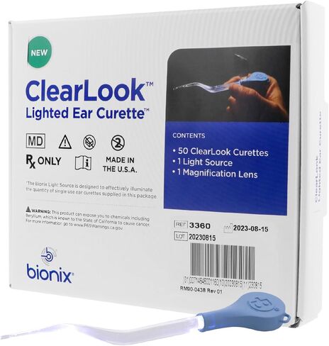 Bionix - ClearLook Lighted AngleLoop Ear Curette Tool (50 Count) in Saudi Arabia
