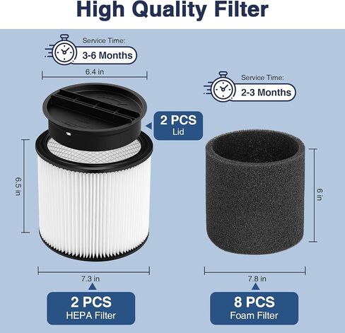 Cabiclean Foam Sleeve Filter for Shop-Vac 90304 90350 90333 Replacement for Most Wet/Dry Vacuum Cleaners 5 Gallon and Above, Compare to Part # 90304, 90585 (2+4) in Kuwait