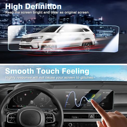 واقي شاشة Karltys Sorento لعام 2024 2025 Kia Sorento شاشة 12.3 بوصة، شاشة لمس 9H من الزجاج المقسى لملحقات Kia Sorento غطاء شاشة راديو فائق الوضوح مضاد للوهج ومضاد للخدش in Saudi Arabia