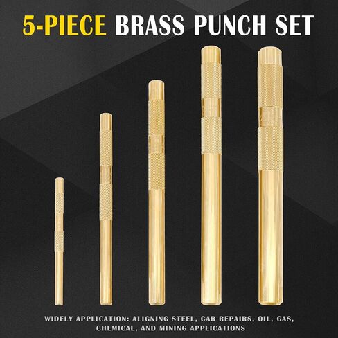 61360 Brass Drift Punch Set, 3/4-Inch 1/2-Inch 3/8-Inch 3/4'' 1/2'' 3/8'' Hand Tool Punches Tools for Home use in Kuwait