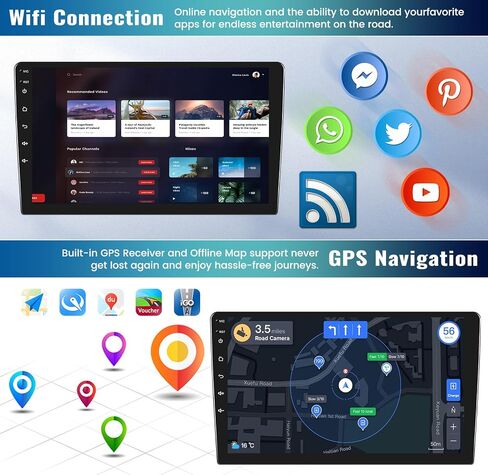 راديو ستيريو للسيارة 2G+32G Android 13 لسيارة Mazda 5 2005-2010، CarPlay اللاسلكي ونظام الملاحة GPS التلقائي بنظام Android، شاشة لمس عالية الدقة 9 بوصات بلوتوث مع وصلة مرآة 28UI WiFi/FM/RDS/SWC+كاميرا احتياطية وميكروفون in Saudi Arabia