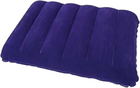Ultralight Inflatable Camping Pillow Squared Flocked Fabric Air Pillow for Beach Hiking,Camping,Traveling,Napping,Desk Rest,Neck Lumbar Support Grey in Kuwait