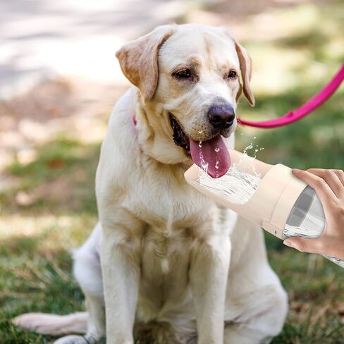 زجاجة مياه محمولة للكلاب - مياه للسفر قابلة للطي مع حاوية طعام، زجاجة مياه مضادة للتسرب وخفيفة الوزن للكلاب، عناصر إكسسوارات للكلاب، خفيفة الوزن ومريحة للاستخدام في الهواء الطلق (رمادي، صغير) in Kuwait