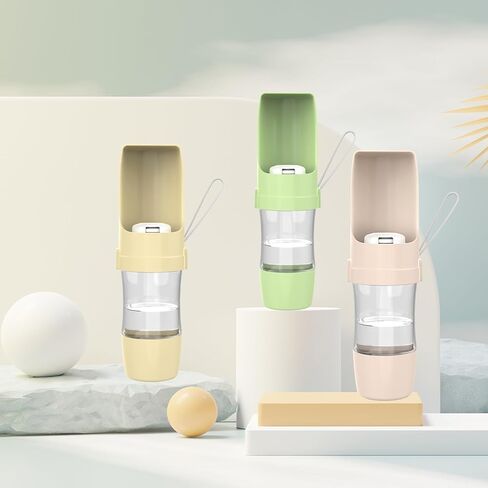 زجاجة مياه محمولة للكلاب - مياه للسفر قابلة للطي مع حاوية طعام، زجاجة مياه مضادة للتسرب وخفيفة الوزن للكلاب، عناصر إكسسوارات للكلاب، خفيفة الوزن ومريحة للاستخدام في الهواء الطلق (رمادي، صغير) in Kuwait