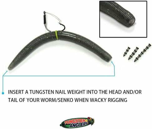 Tungsten 4 Anglers – 97% Pure Tungsten Pagoda Nail Sinker | Great Sinker for Freshwater and Saltwater Fishing | 6-Pack/Bag in Saudi Arabia