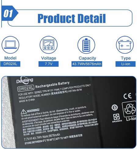 Dentsing DR02XL 859027-421 Laptop Battery Replace for HP Chromebook 11 G5 11-V000 11-V000NA 11-V002DX Series Notebook 859027-1C1 859357-855 859027-121 HSTNN-IB7M TPN-W123 7.7V 43.7Wh in Saudi Arabia