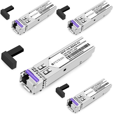 وحدة إرسال واستقبال بصرية 1000BASE-BX BiDi SFP متوافقة مع HPE J9142B-20 1490nm-TX/1310nm-RX 20km DOM Simplex LC SMF in Kuwait