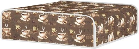 Coffee Pattern Electric Griddle Dust Cover Lightweight Small Kitchen Appliance Protector Fit for Pizza Maker Sandwich Maker Machine Washable Home Decor in Saudi Arabia