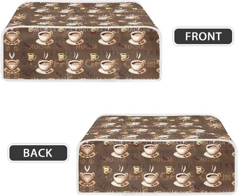 Coffee Pattern Electric Griddle Dust Cover Lightweight Small Kitchen Appliance Protector Fit for Pizza Maker Sandwich Maker Machine Washable Home Decor in Saudi Arabia