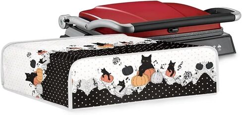 Coffee Pattern Electric Griddle Dust Cover Lightweight Small Kitchen Appliance Protector Fit for Pizza Maker Sandwich Maker Machine Washable Home Decor in Saudi Arabia