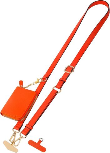 Clip And Go Strap For Phone With Wallet Crossbody Phone Lanyard Adjustable Wrist Strap Cell Phone Strap With Zippered Pouch in Saudi Arabia
