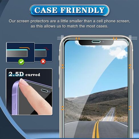 [3-Pack Screen Protector for iPhone 12/12 Pro Tempered Glass, 9H Hardness, Bubble Free, Easy to Install in Saudi Arabia
