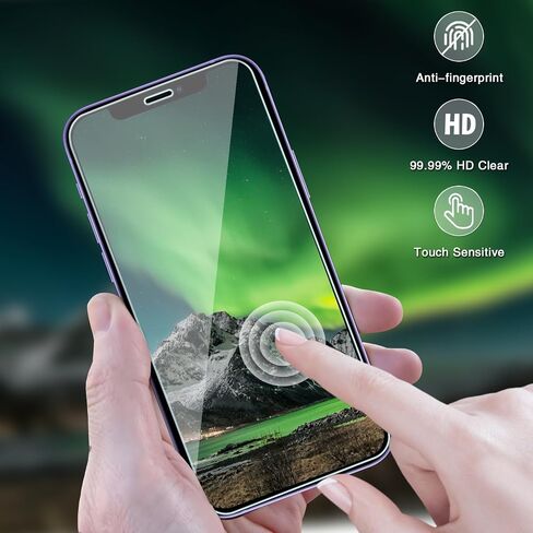 [3-Pack Screen Protector for iPhone 12/12 Pro Tempered Glass, 9H Hardness, Bubble Free, Easy to Install in Saudi Arabia