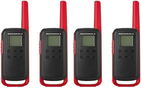 Motorola Solutions, Portable FRS, T210, Talkabout, Two-Way Radios, Rechargeable, 22 Channel, 20 Mile, Black W/Red, 2 Pack in Saudi Arabia