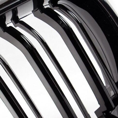 Double Slats Gloss Black M Style Front Kidney Grille Grill Compatible with 2014-2019 X5 F15 X6 F16 X5M F85 X6M F86 xDrive in Kuwait