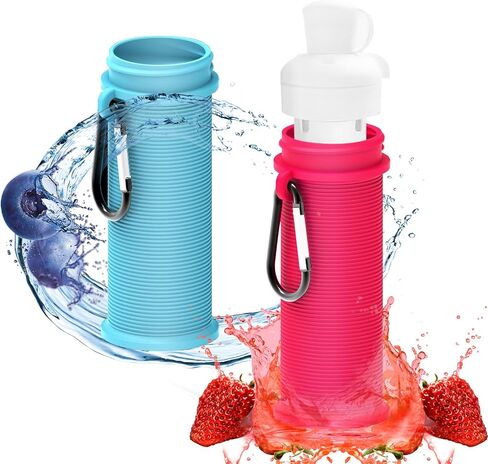 حامل خراطيش النكهات | متوافق مع زجاجات المياه المشهورة | تصميم مفرد | لتخزين النكهة البديلة (عبوة من قطعتين) in Kuwait