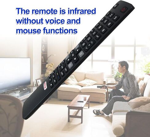 L1508V Replacement Remote for TCL TV Remote Control, Compatible with TCL Thomson Smart TV, No Setup Required in Saudi Arabia