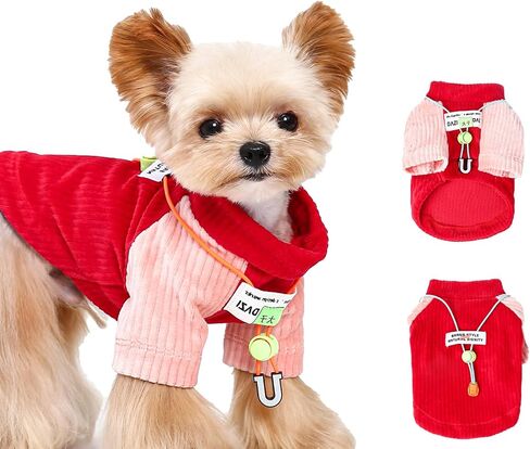 Dog Sweater,Cozy Velvet Dog Winter Clothes for Small Dogs Boy Girl, Dog Pajamas，Street Style Dog Clothes,Dog Pullover Jumper in Saudi Arabia