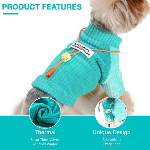 Dog Sweater,Cozy Velvet Dog Winter Clothes for Small Dogs Boy Girl, Dog Pajamas，Street Style Dog Clothes,Dog Pullover Jumper in Saudi Arabia