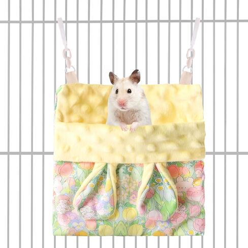 Sugar Gliders Sleeping Pouch Hamsters Velvet Hanging Hammocks Bed Carrier with Strap Squirrels Marmosets Guinea Pig Warm Swing Carry Pouch Cage Accessories for Small Animal (Purple) in Kuwait