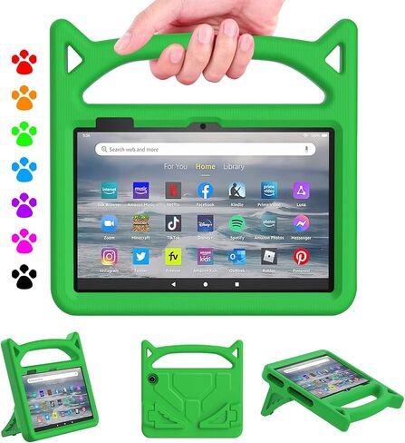 حافظة كمبيوتر لوحي للأطفال 2022 مقاس 7 بوصات (الجيل الثاني عشر فقط، إصدار 2022)، غطاء Ubearkk خفيف الوزن ومضاد للانزلاق ومقاوم للصدمات ومناسب للأطفال غير متوافق مع iPad/Samsung/ONN Tab in Kuwait