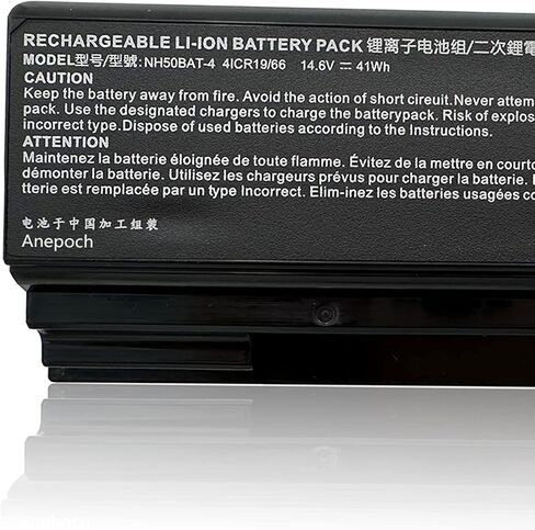 NH50BAT-4 استبدال بطارية الكمبيوتر المحمول لـ HASEE Thunderobot 911ME Clevo NH50RA NH55RCQ NH58RDQ NH70RHQ CNH5S01 6-87-NH50S-41C00 Z7-CT5NA G8-CT7NA T3 T3TI Z8 G7 CT7NA 14.4V 48.96Wh in Saudi Arabia