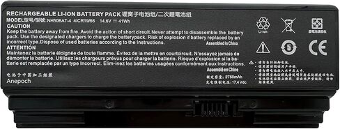 NH50BAT-4 استبدال بطارية الكمبيوتر المحمول لـ HASEE Thunderobot 911ME Clevo NH50RA NH55RCQ NH58RDQ NH70RHQ CNH5S01 6-87-NH50S-41C00 Z7-CT5NA G8-CT7NA T3 T3TI Z8 G7 CT7NA 14.4V 48.96Wh in Saudi Arabia