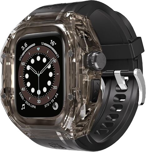 Rugged Case Band Screen Protector for Apple Watch Ultra 2/1 49mm, Sports Armor Cover Strap and PET Film, Military Full-body Shockproof Protective Bumper with Wristband for iWatch in Saudi Arabia