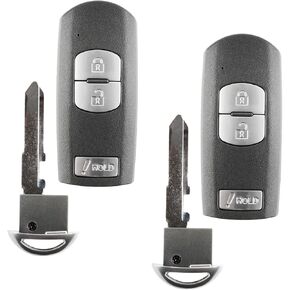 2x Remote Key Fob 3btn Smart for Mazda 3 CX3 CX5 Speed3 (WAZSKE13D02, 662F-SKE13D01)