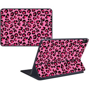 MightySkins Skin Compatible with Apple iPad Pro Smart Keyboard 11" (2018) - Pink Leopard - Protective, Durable and Unique Vinyl Decal wrap Cover - Easy to Apply and Change Styles - Made in The USA
