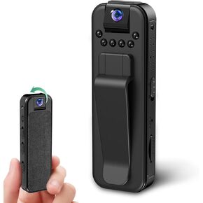 Mini Body Camera HD 1080P Portable Video Recorder with 180° Rotatable Lens Wearable Camcorder with Night Vision Police Body cam for Sport/Delivery/Travel/Law Enforcement