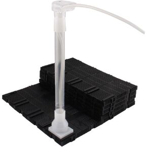 XMHF Aquarium Fish Tank Undergravel Plastic Filter Board Air Tube 28pcs Black