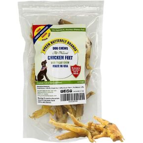 Dog Chews – Chicken Feet for Dogs Sourced and Made in USA. Single Ingredient All-Natural Dog Dental Chew. Chicken Feet Dog Treats Rich in Glucosamine for Joint Health 10 Pack