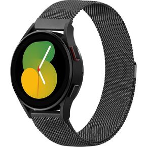 Vanjua Metal Bands Compatible with Samsung Galaxy Watch 5 Band 40mm 44mm, Galaxy Watch 5 Pro Bands 45mm, 20mm Stainless Steel Adjustable Replacement Strap for Galaxy Watch 6 / Galaxy Watch 5 / Galaxy Watch 4 / Active 2 Band Women Men